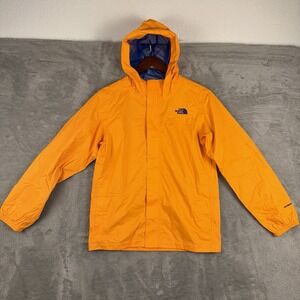 The North Face Orange BlueFull Zip Hooded Light Windbreaker Jacket Boys L 14/16
